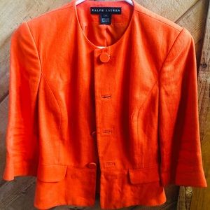 Ralph Lauren Orange Jacket Size 4